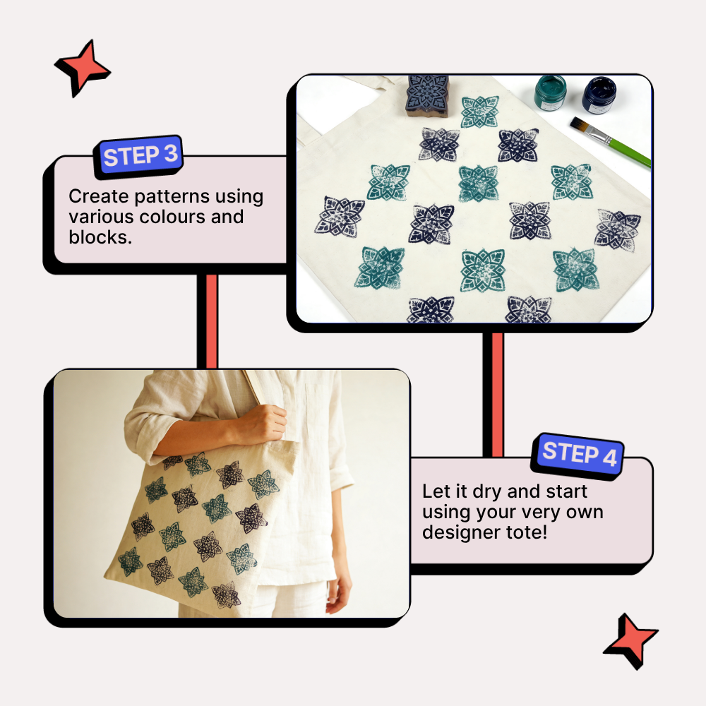 DIY Block Printing Kit (Tote Bag)