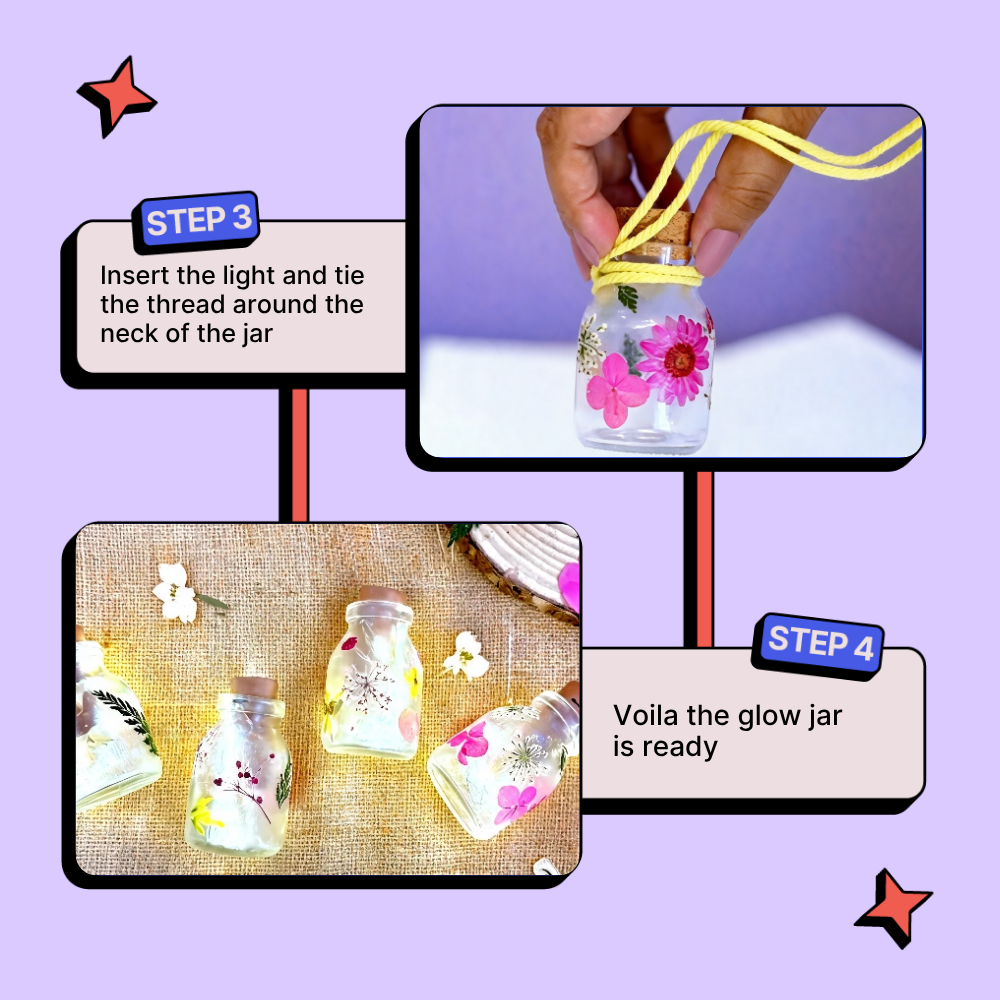 DIY Floral Glow Jar Kit