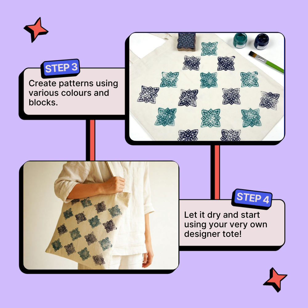 DIY Block Printing Kit (Tote Bag)