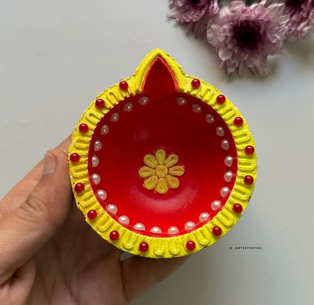 COMBO: DIY Shadu Mati Ganpati Kit + DIY Diya Decoration Kit — made by a Kitsters maker