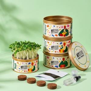 Grow in a Can - Pack of 4 (Basil, Cilantro, Fenugreek, Oregano)