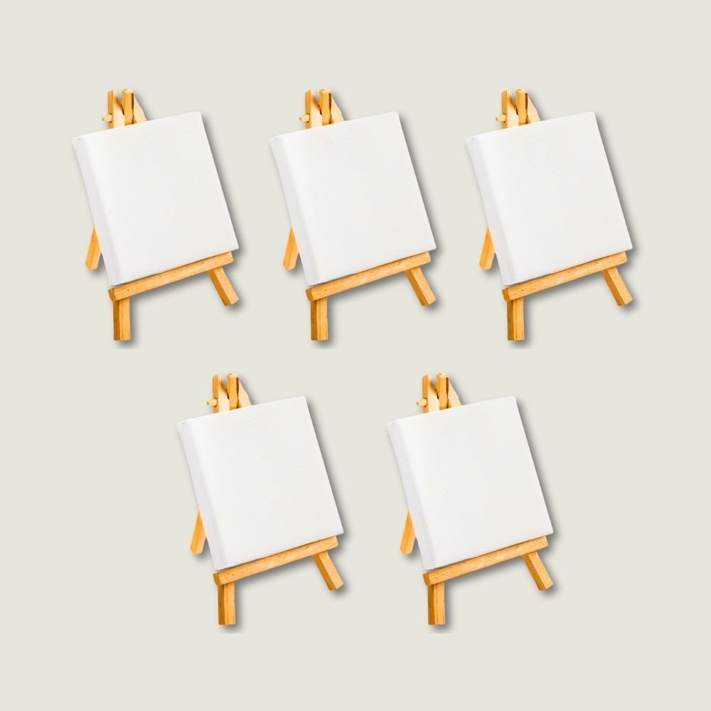 mini canvas with easel, art and craft supplies, art supplies, stationary items, art items, kitsters diy kits, diy kits for adults, diy kits for kids, canvas on easel, small canvas, painting at home, painting kit, diy kits, diy kit for adults, kitsters