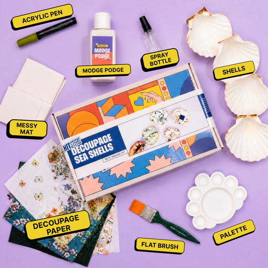 DIY Decoupage Shells Kit