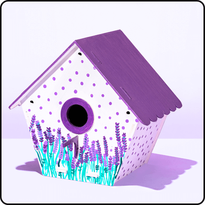 Bird House Painting at a Kitsters DIY station