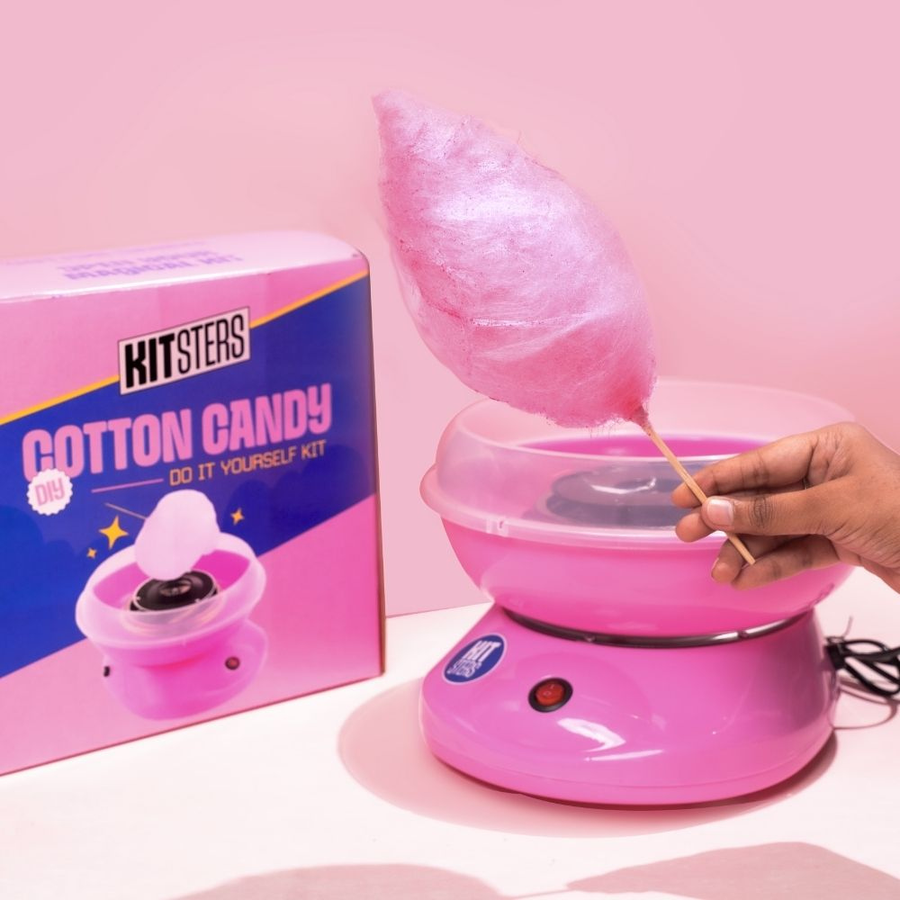 Kitsters DIY Cotton Candy Kit, the home candy floss machine with its box