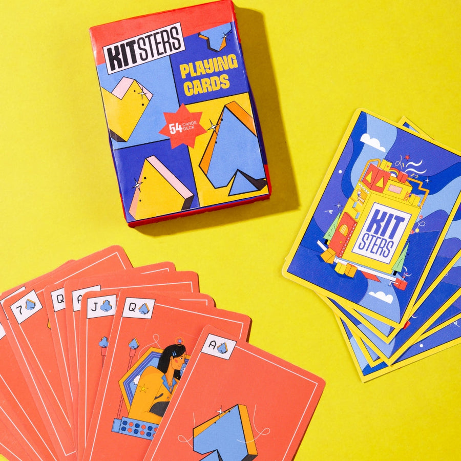 Deck of Kitsters playing cards with jokers for a Bhai Dooj gift