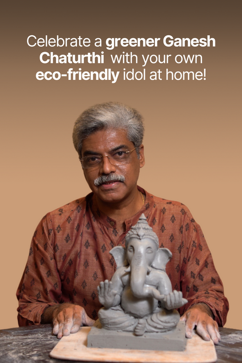 Eco-Friendly Ganpati, Shadu Mati Ganpati, DIY Handmade Ganpati, DIY Ganpati, Handmade Ganpati, DIY Eco Friendly Ganpati, Can I make ganpati at home, Can I make eco friendly Gapanti, Homemade Ganpati