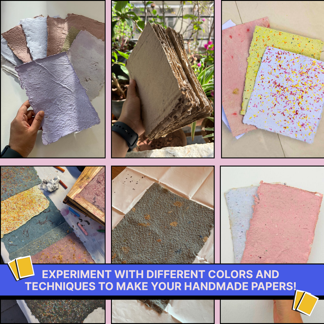 COMBO : DIY Handmade Paper Kit & DIY Gel Plate Monoprinting Kit
