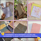 COMBO : DIY Handmade Paper Kit & DIY Gel Plate Monoprinting Kit