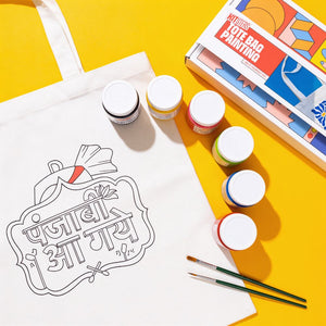DIY Tote Bag Painting Kit - Punjabi Aa gaye
