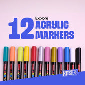 Acrylic Marker - 4mm - Set of 12 colours