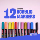 Acrylic Marker - 4mm - Set of 12 colours