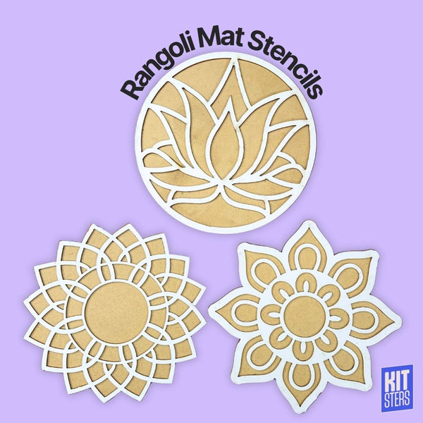 Rangoli Mat Stencil - Pack of 3