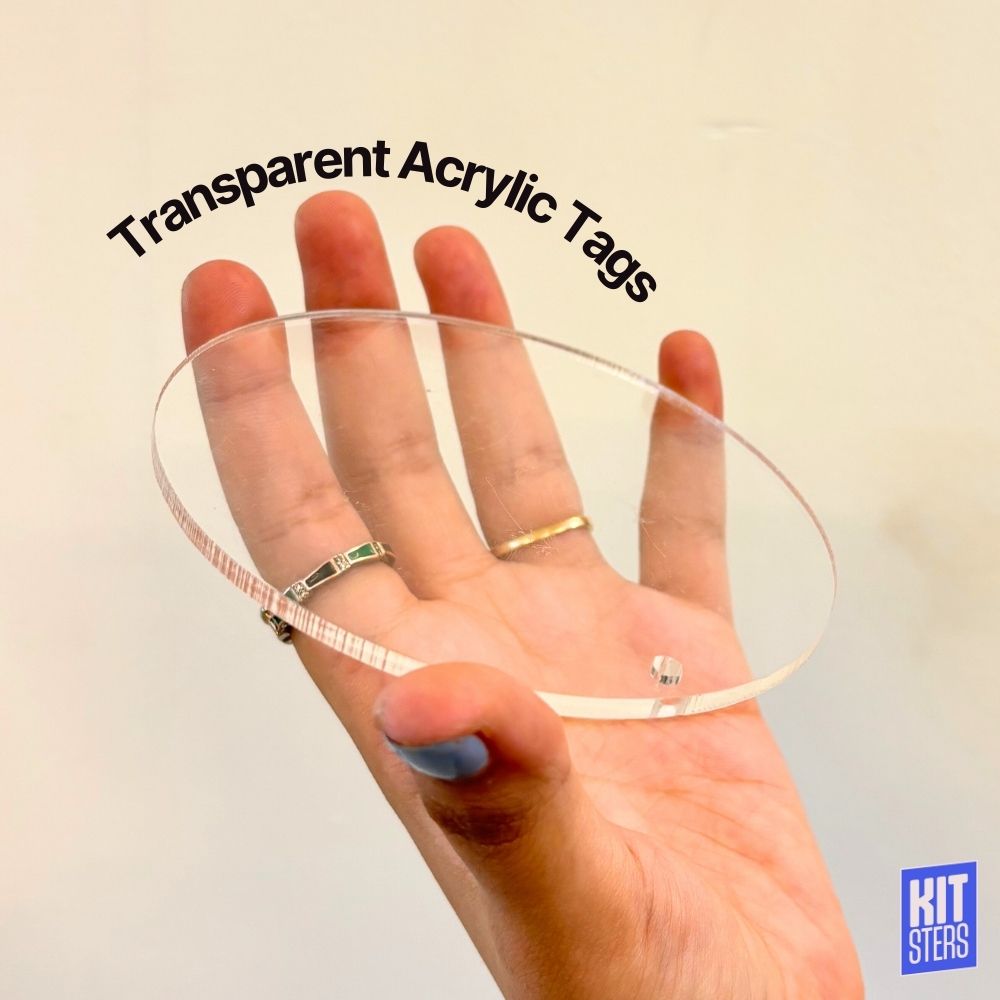 Transparent Acrylic Tags | Customizable Tags for Crafts | Kitsters