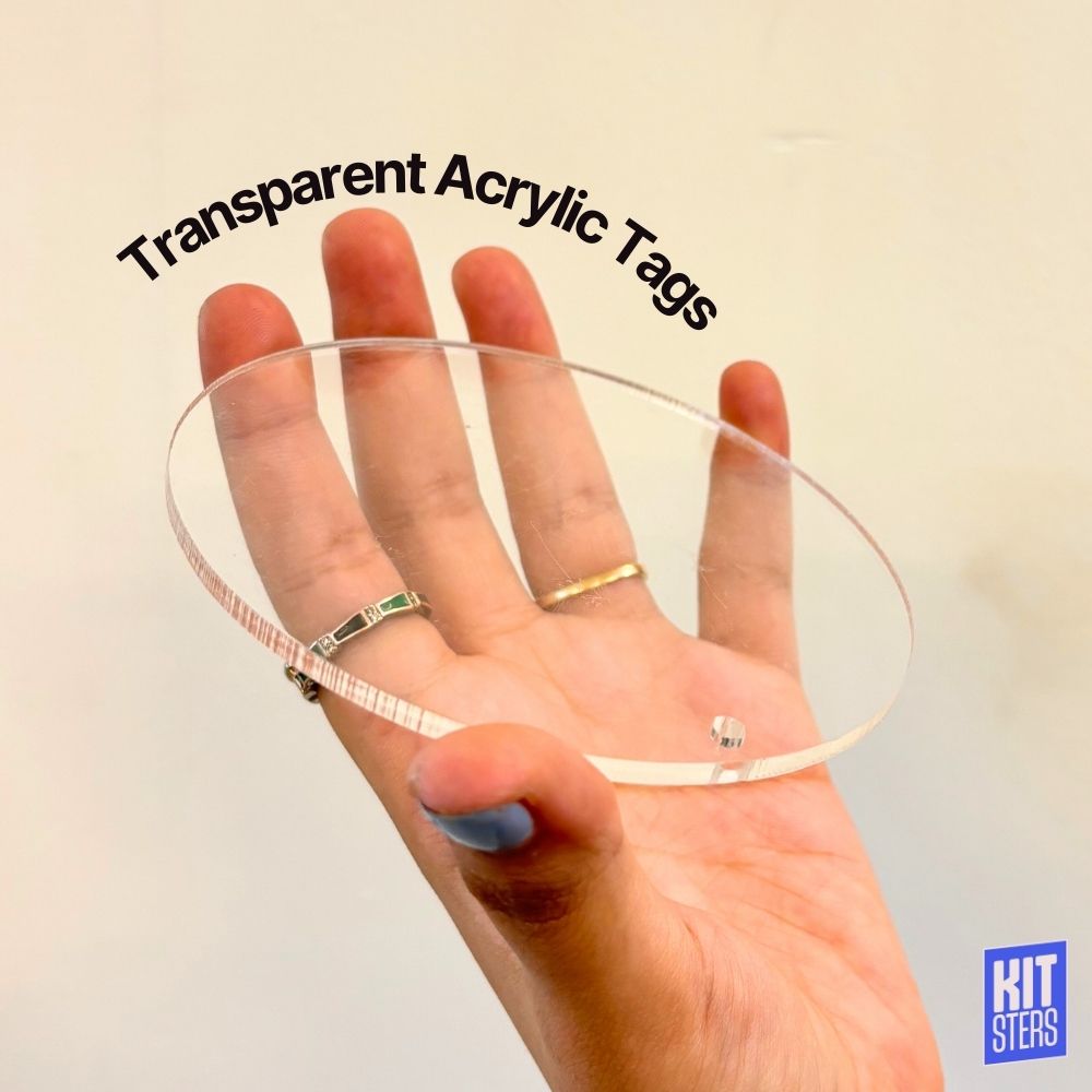 Transparent Acrylic Tags - 10 cm