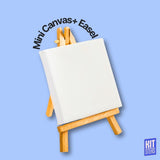 Mini Canvas With Wooden Easel