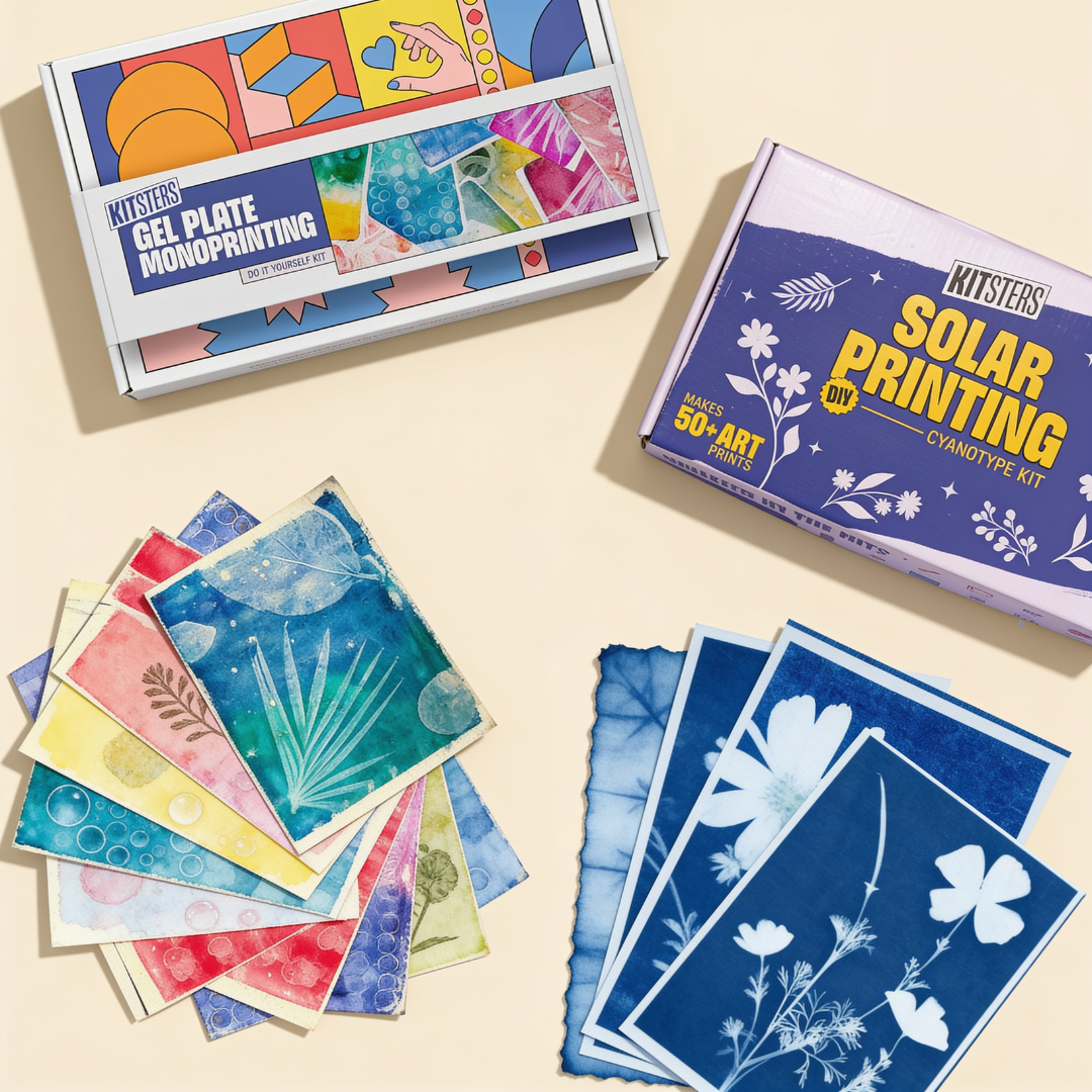 COMBO : DIY Gel Plate Monoprinting & DIY Solar Printing Kit
