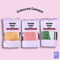 Coloured Cement - Pack of 3 colours (Green, Pink, Yellow)