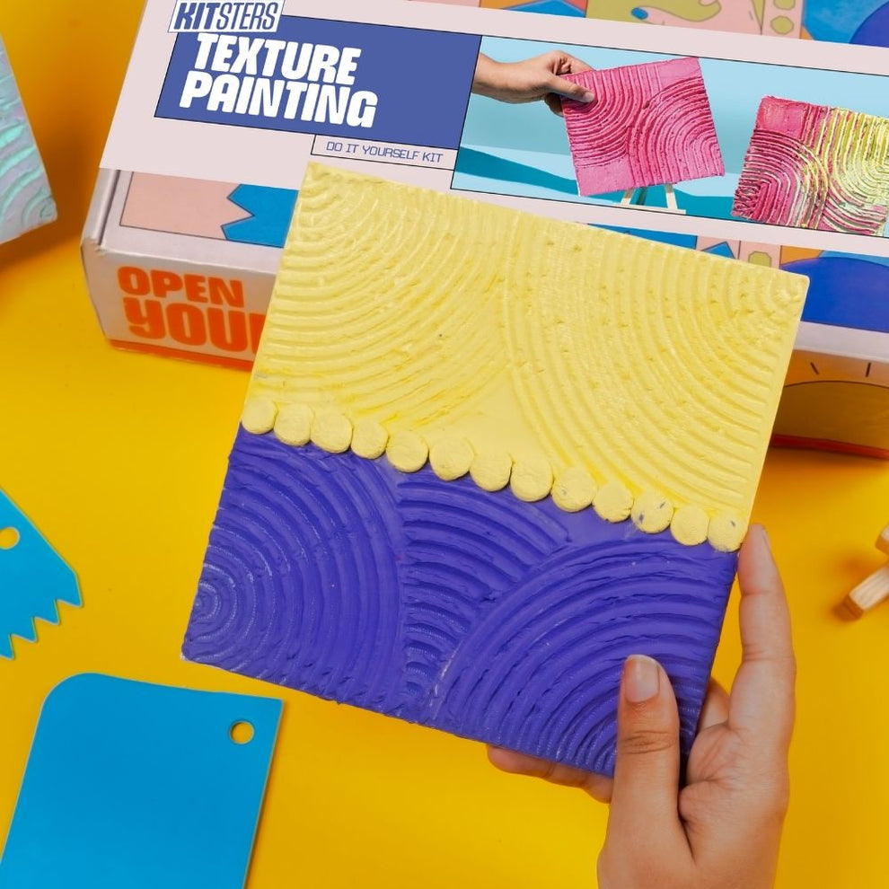 DIY Texture Painting Kit | Art & Craft Kit for Adults | Kitsters