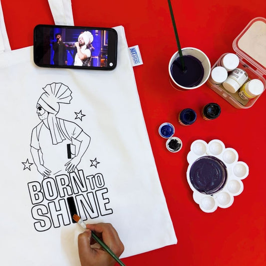 DIY Tote Bag Painting Kit - Born To Shine