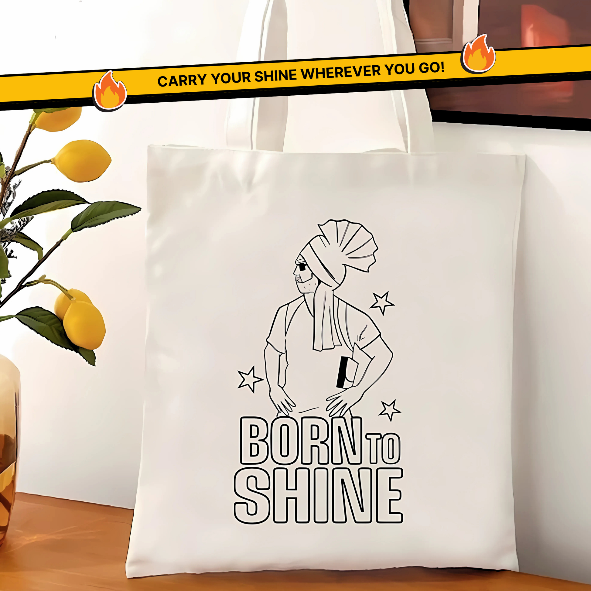 DIY Tote Bag Painting Kit - Born To Shine
