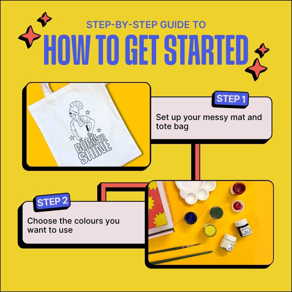 DIY Tote Bag Painting Kit - Born To Shine
