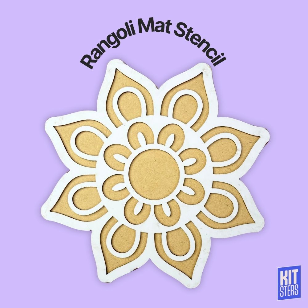 Rangoli Mat Stencil Design 1