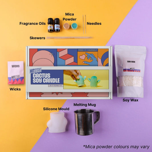DIY Cactus Candle Kit, cactus shaped candle, cactus mold, silicone mould, soy wax