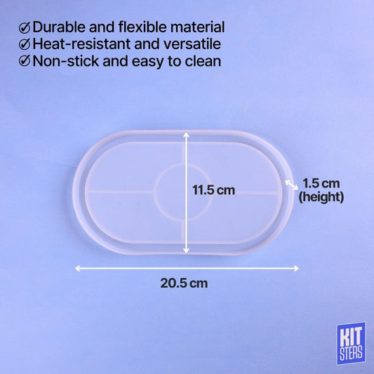 Silicone Oval Trinket Tray Mould