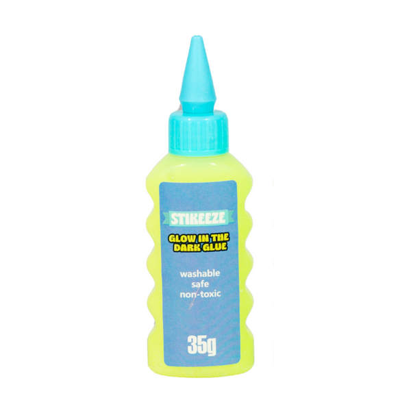 Stikeeze Glitter Glow in the Dark Glue | Yellow | 35gms