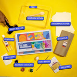COMBO : DIY Handmade Paper Kit & DIY Gel Plate Monoprinting Kit