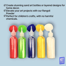 Coloured Sand- Pack of 5 colours (Red, Green, Blue, White, Yellow)