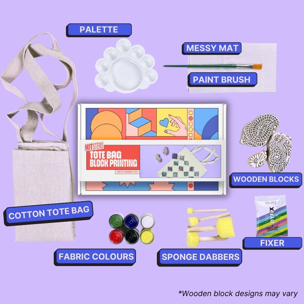 DIY Block Printing Kit (Tote Bag)