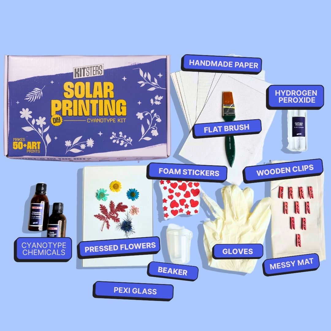 COMBO : DIY Handmade Paper Kit & DIY Solar Printing Kit