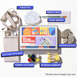 COMBO : DIY Block Printing Kit (Tote Bag) & DIY Tote Bag Painting Kit