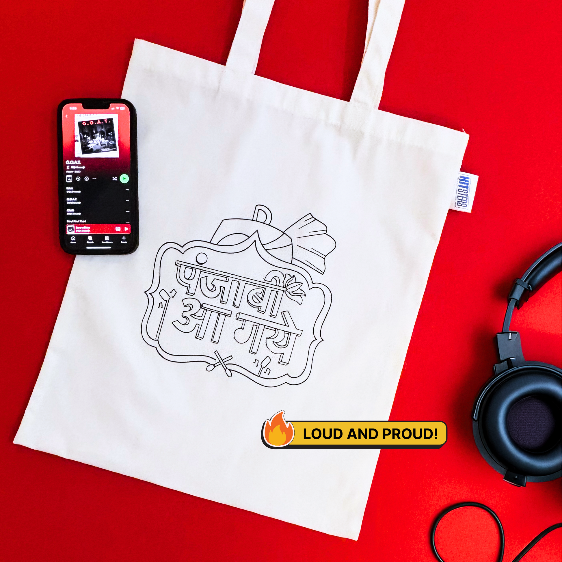 DIY Tote Bag Painting Kit - Punjabi Aa gaye