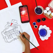 DIY Tote Bag Painting Kit - Punjabi Aa gaye
