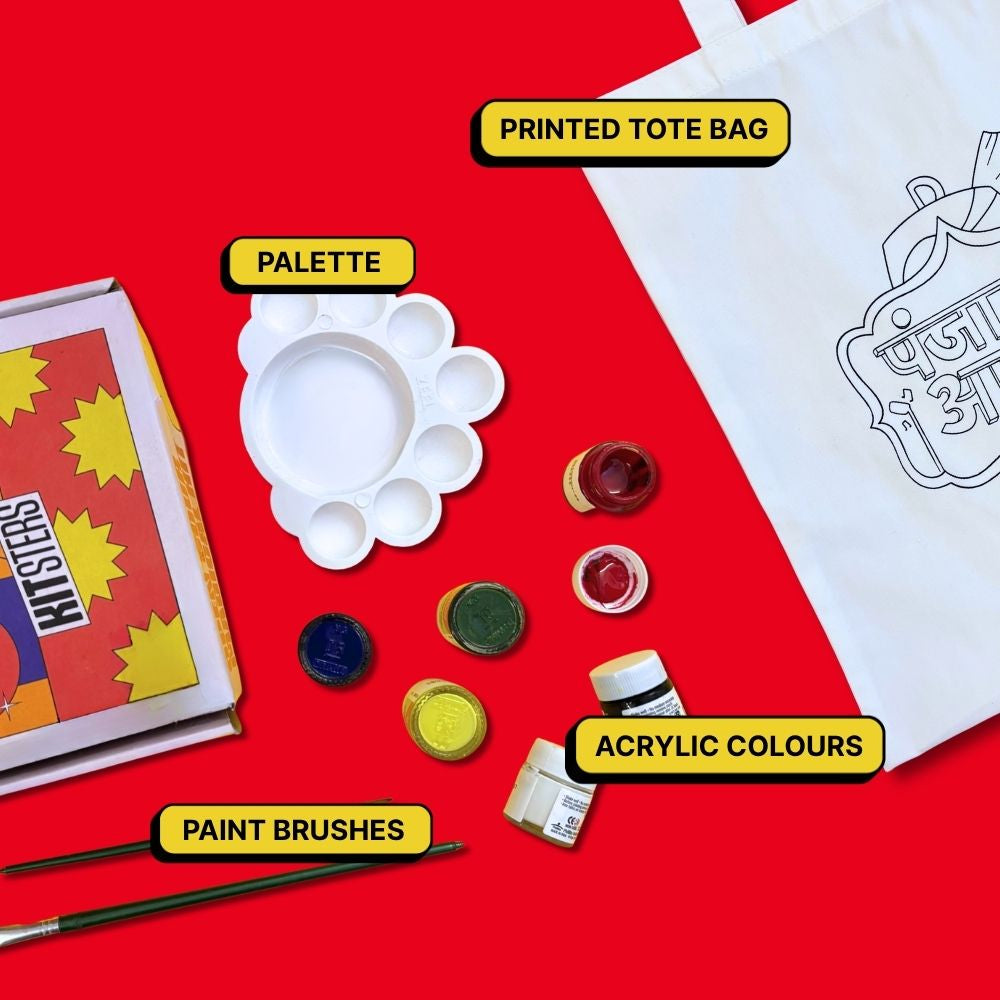 DIY Tote Bag Painting Kit - Punjabi Aa gaye