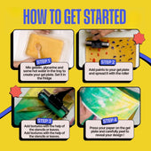 COMBO : DIY Handmade Paper Kit & DIY Gel Plate Monoprinting Kit