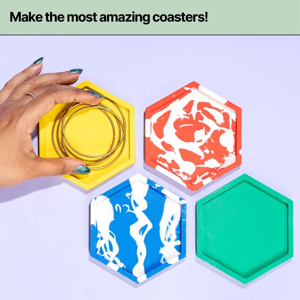 DIY Jesmonite Hexagon Coaster Kit