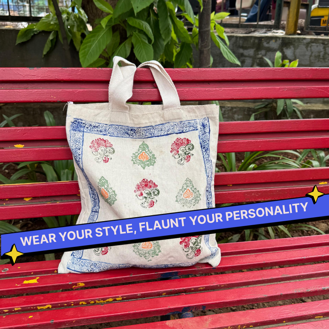 COMBO : DIY Block Printing Kit (Tote Bag) & DIY Tote Bag Painting Kit