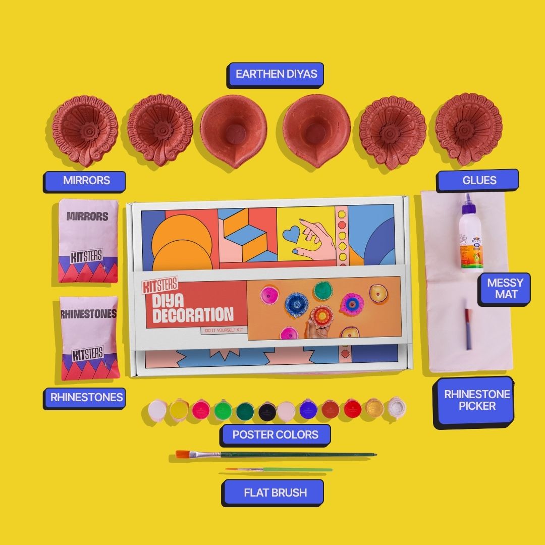 COMBO: DIY Shadu Mati Ganpati Kit + DIY Diya Decoration Kit