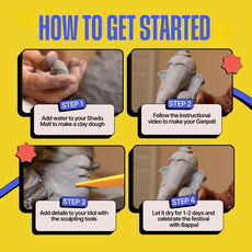 COMBO: DIY Shadu Mati Ganpati Kit + DIY Diya Decoration Kit