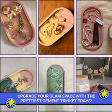 COMBO : DIY Cement Trinket Tray Kit & DIY Cement Coaster Kit