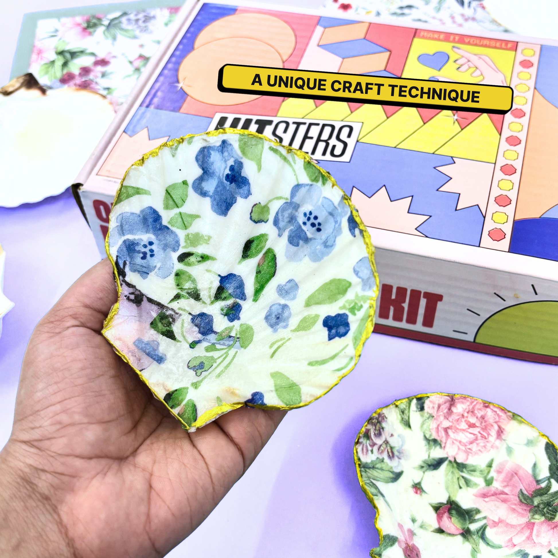 DIY Decoupage Shells Kit
