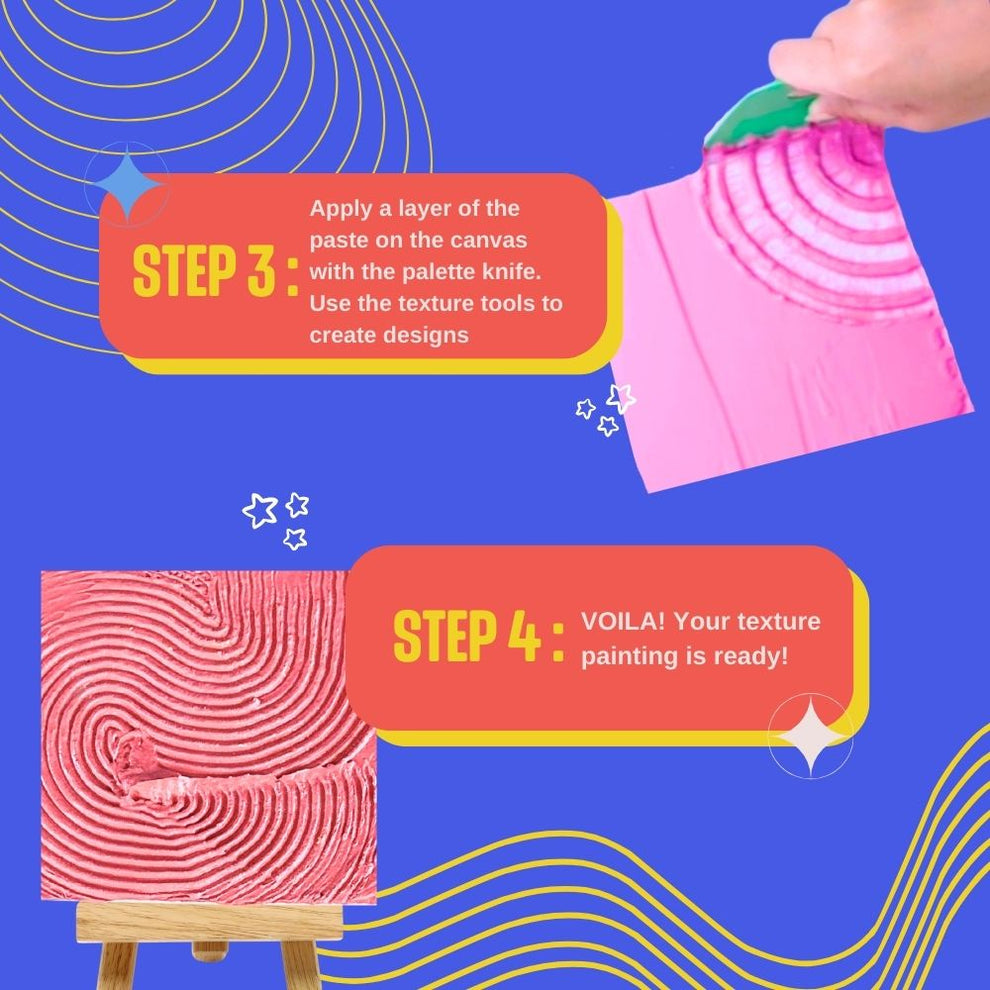 Texturing Kit DIY Texture Painting Kit | Art & Craft Kit for Adults | Kitsters