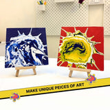 COMBO : DIY Fluid Wheel Art Kit & DIY Fluid String Art Kit