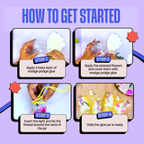 COMBO : DIY Floral Glow Jar Kit & DIY Light Bottle Painting Kit