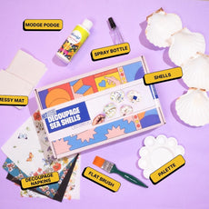 COMBO : DIY Shell Candle Kit & DIY Decoupage Shells Kit