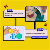 DIY Jesmonite Hexagon Coaster Kit